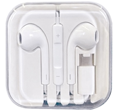 �couteur & micro. avec corde -style Apple-Blanc