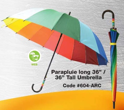 Parapluie long multicolore / Multicolored Long Umbrella