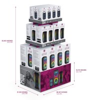 Prsentoir de Haut-Parleurs Portables Bluetooth RVB 