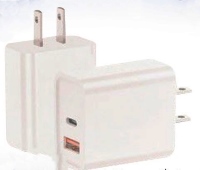 Chargeur mural double-USB & C -Blanc-20W